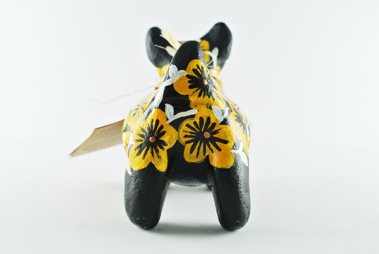 MINI COCOPRIMAVERA FLORES AMARILLAS BASE NEGRA