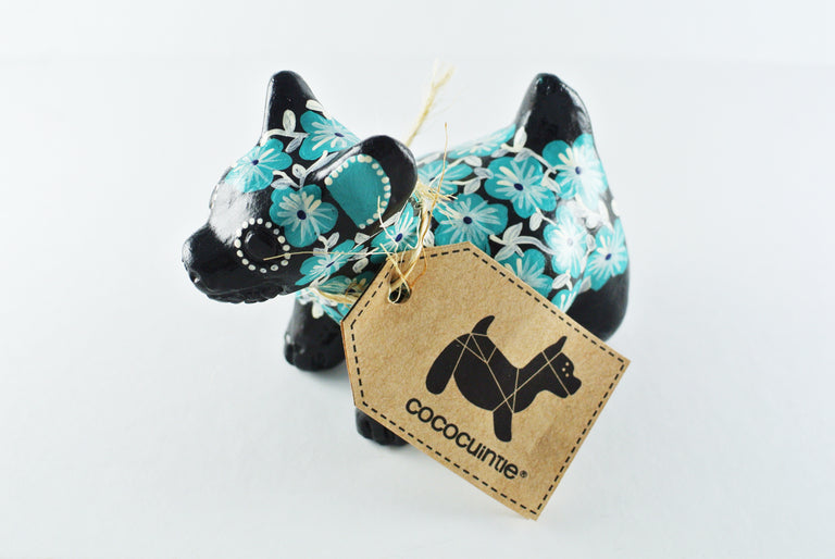 MINI COCOPRIMAVERA FLORES AQUA BASE NEGRA